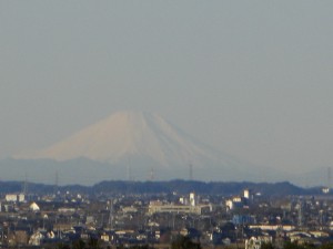 朝日に輝く富士山(7:50)