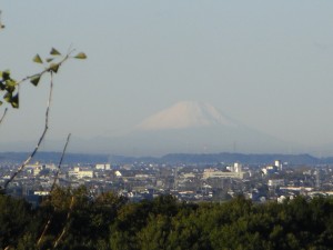 朝日に輝く富士山(7:25)