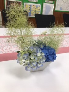本日のお花クラブ作品
