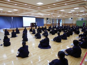 １年生の学年集会\