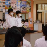 学級委員長あいさつの様子\ 学級委員長あいさつの様子\