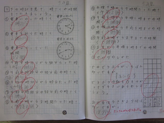 ２年生 自主学習 鹿嶋市立高松小学校