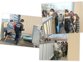 2011120奉仕1 奉仕活動:はき掃除
