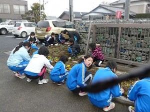P1090419 今日の奉仕作業(1年生、6年生)\