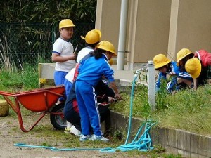 P1100326 観察園づくり:3年生 みんな頑張っていました。\