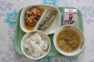 にくどんとししゃもいそべあげ