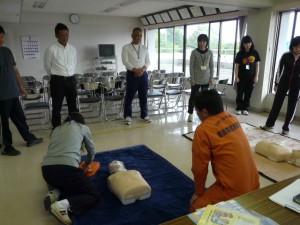 P1100656 昨日の職員研修 鹿嶋消防署においてAED使用に関する研修会を行ってきました。\
