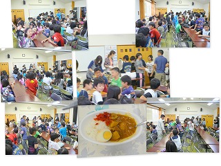 ホタル見学会\ みんなで美味しいカレーを食べます。\