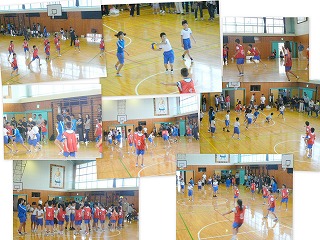 育成会球技大会1 高学年の試合風景