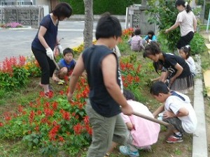 P1110571 一学期最後の奉仕活動(3・4年生)\