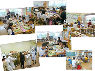 201293 給食時の様子です。\