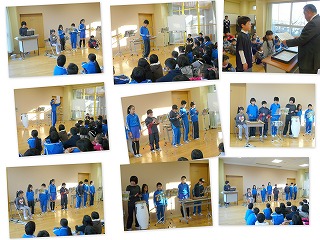 20121120 児童朝会の様子 4年生の発表