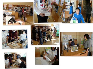 201211201 図書室の様子(図書委員会の皆さん がんばっています)\