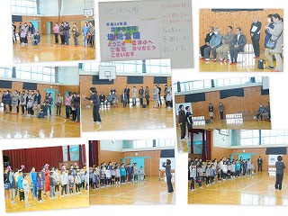 地域公開1 全校合唱の披露