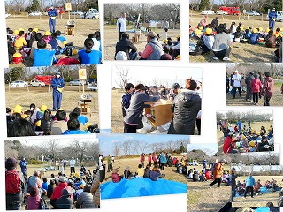 避難訓練2 城山公園での様子\