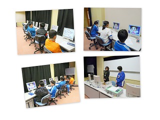 20133051 PC学習(山口先生と) 情報モラルについてどの学年も学習しました。\