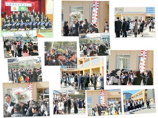 卒業式2 記念撮影 見送りの様子\