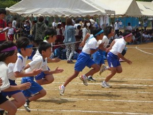 IMG_0348 100m男子のスタートの様子です。さあ行くぞ!\