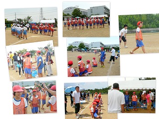 キックベースボール大会1 みんなで勝ち取った勝利です。\