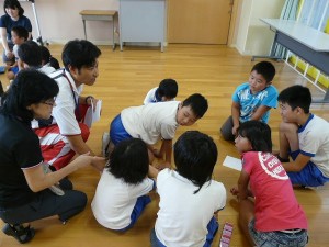 P1170269 運動会の練習スタート まずは、チーム作り 負けないぞ!\