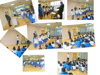 101 全校朝会の様子\