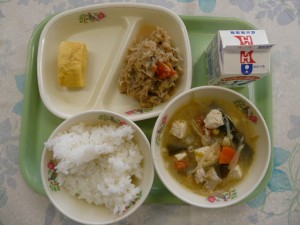 給食\ 今日の給食です。\