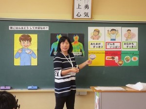 IMG_4223 体をつくる栄養素の学習をしました。楽しい授業でした。\