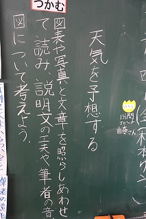 DSC03478 「天気を予測する」(つかむ)今日の課題です。\