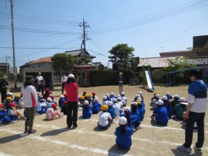 IMG_0684 今年度1回目の避難訓練(2分以内で避難完了しました。)\
